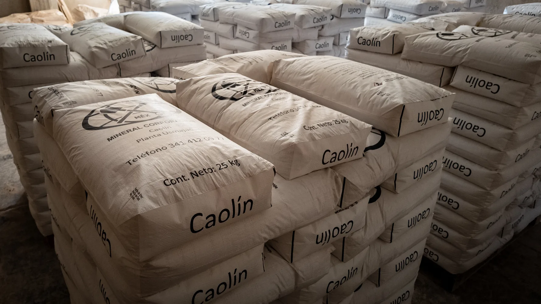 Sacos de caolín Mineral Corporación